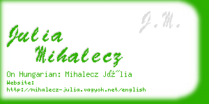 julia mihalecz business card